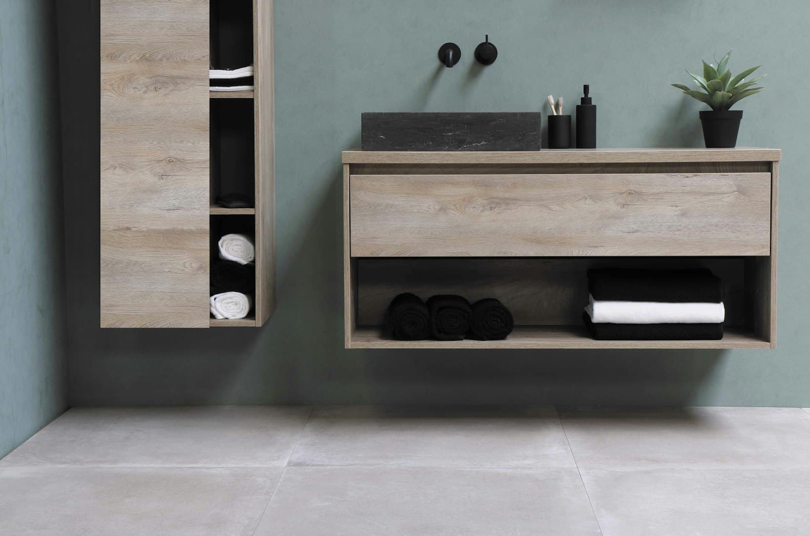 Subtle trowel texture in an earth-toned surface Earthy tone microcement surface detail showing subtle trowel texture